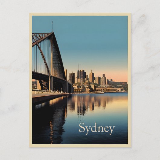 Carte Postale Affiche vintage de Sydney (Devant)