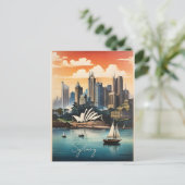 Carte Postale Affiche vintage de Sydney (Debout devant)