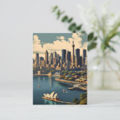 Carte Postale Affiche vintage de Sydney (Debout devant)