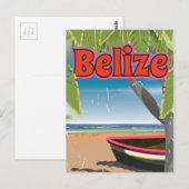Carte Postale Affiche vintage de vacances au Belize (Devant / Derrière)
