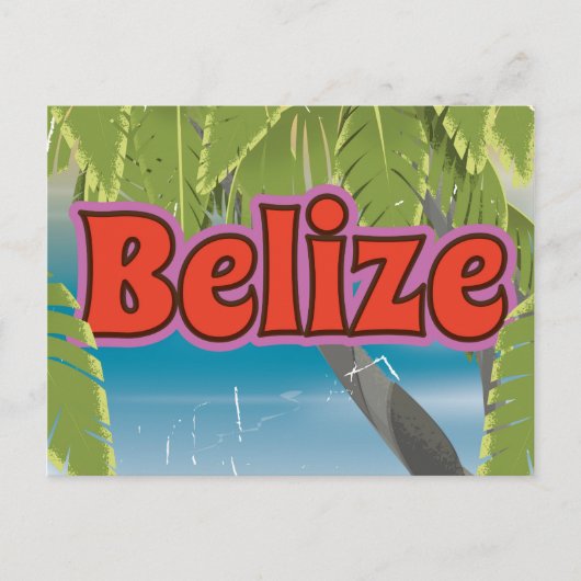 Carte Postale Affiche vintage de vacances au Belize (Devant)