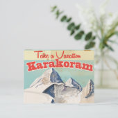 Carte Postale Affiche vintage de vacances Karakoram (Debout devant)
