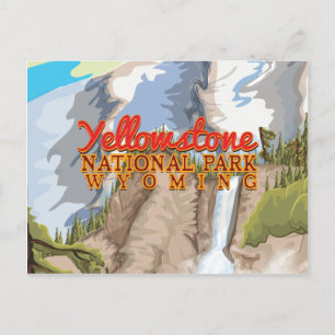 Carte Postale Affiche vintage du Parc national de Yellowstone