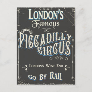 Carte Postale Affiche vintage Piccadilly Circus Londres