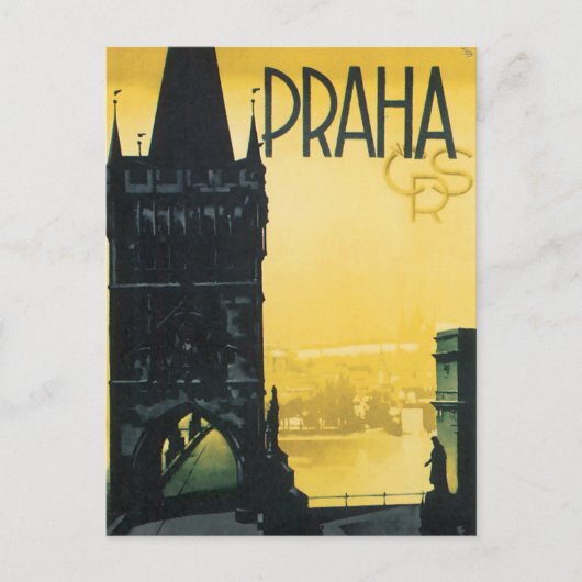 Carte Postale Affiche vintage Prague (Praha) (Devant)