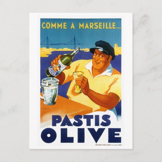 Carte Postale Affiche Vintage voyage de France restaurée (Devant)