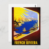 Carte Postale Affiche Vintage voyage de France restaurée (Devant / Derrière)