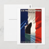 Carte Postale Affiche Vintage voyage de France restaurée (Devant / Derrière)