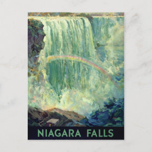 Carte Postale Affiche Vintage voyage de Niagara Falls restaurée