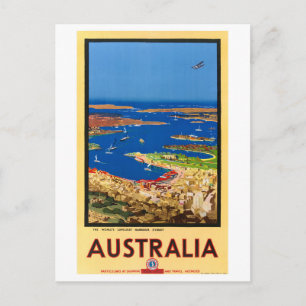 Carte Postale Affiche Vintage voyage de Sydney Australie restaur