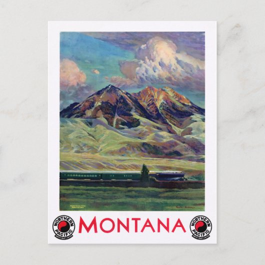 Carte Postale Affiche Vintage voyage du Montana restaurée (Devant)