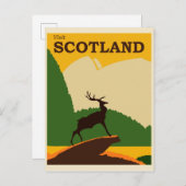 Carte Postale Affiche Vintage voyage écossaise (Devant / Derrière)