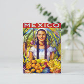 Carte Postale Affiche Vintage voyage mexicaine restaurée (Debout devant)