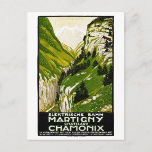 Carte Postale Affiche Vintage voyage Suisse restaurée