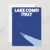 Carte Postale affiche voyage du lac de como itlay (Devant / Derrière)