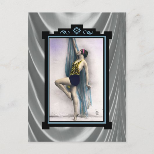 Carte Postale Afficher la danseuse de fille (Devant)