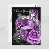 Carte postale "Affinity" Rose Fairy Art Avery (Devant / Derrière)