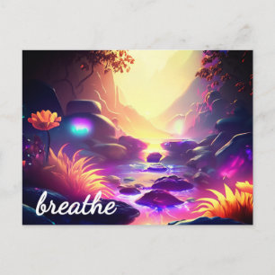 Carte Postale Affirmation d'abondance de la loi d'attraction Rei