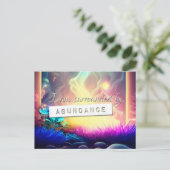 Carte Postale Affirmation d'abondance de la loi d'attraction Rei (Debout devant)