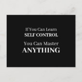 Carte Postale Affirmation de contrôle de soi (Devant)