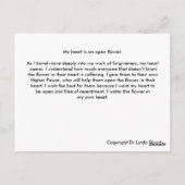 Carte Postale affirmation de la fleur de pardon (Dos)