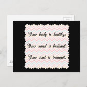 Carte Postale Affirmation de l'âme du corps (Devant / Derrière)