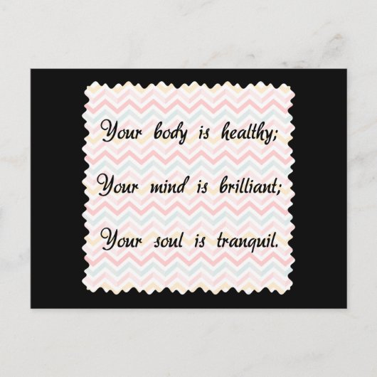 Carte Postale Affirmation de l'âme du corps (Devant)