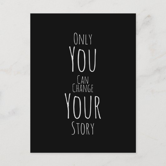 Carte postale Affirmation noire (Devant)