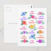 Carte Postale Affirmation personnalisable Motivation inspiration (Devant / Derrière)