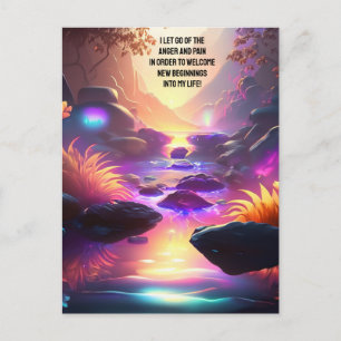 Carte Postale Affirmation Positive Abandonner La Douleur Et La C