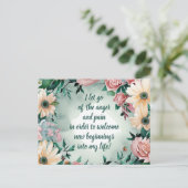 Carte Postale Affirmation Positive Laissant Partir De Douleur Et (Debout devant)