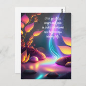 Carte Postale Affirmation Positive Laissant Partir De Douleur Et (Devant / Derrière)