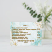 Carte Postale Affirmations bibliques d'or Acrostique w_Scripture (Debout devant)