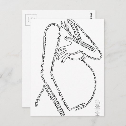 Carte Postale Affirmations de naissance (Devant / Derrière)