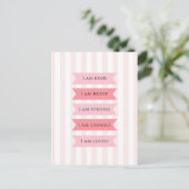 Carte Postale Affirmations Pastel Pink (Debout devant)