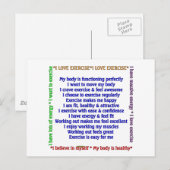 Carte Postale Affirmations positives (Devant / Derrière)