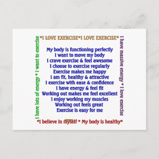 Carte Postale Affirmations positives