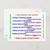 Carte Postale Affirmations positives (Devant / Derrière)