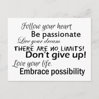 Carte Postale Affirmations positives