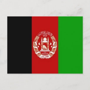 Carte Postale Afghanistan - drapeau afghan -