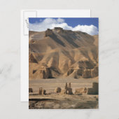 Carte Postale Afghanistan, vallée de Bamian. Terre antique (Devant / Derrière)