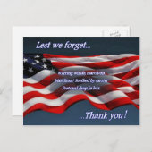 Carte Postale Afin que nul ne l'oublie... Merci (Devant / Derrière)