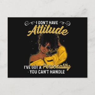 Carte Postale Africain-Américain Melanin Queen Black Girl Magic 