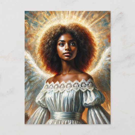 Carte Postale African American Angel With Halo (Devant)