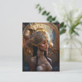 Carte Postale African American Black Goddess Queen Imaginaire Ar (Debout devant)