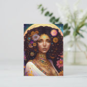 Carte Postale African American Black Goddess Queen Imaginaire Ar (Debout devant)