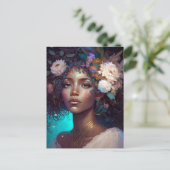 Carte Postale African American Black Goddess Queen Imaginaire Ar (Debout devant)