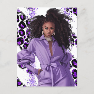 Carte Postale African American Black Queen Melanin Sista Shopp