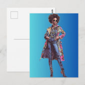 Carte Postale African American Black Queen Melanin Sista Shopp (Devant / Derrière)