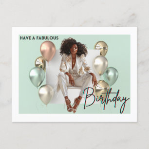 Carte Postale African American Black Queen Melanin Sista Shopp